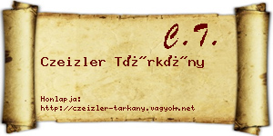 Czeizler Tárkány névjegykártya